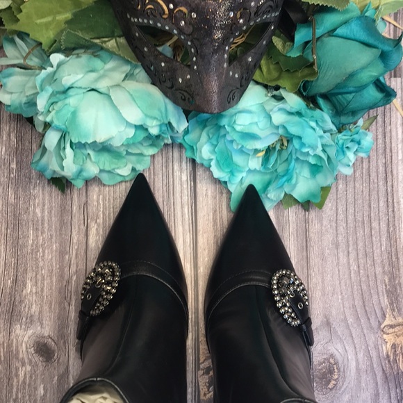 DIOR GANG LOW BLACK LAMBSKIN ANKLE HIGH LEATHER BOOT - Picture 4 of 14